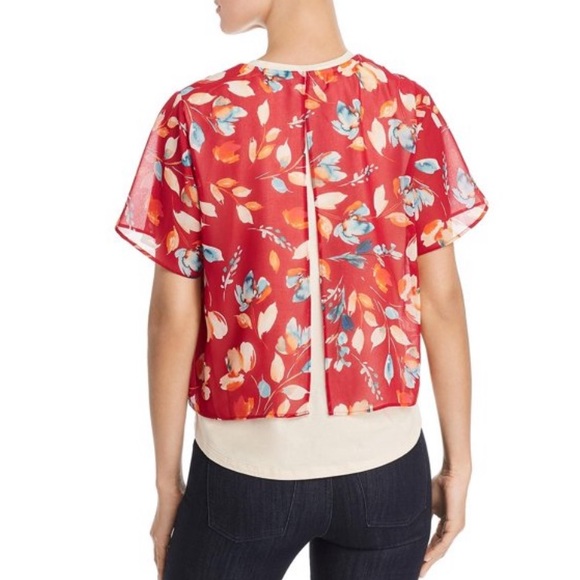 Donna Karan Floral Layered Blouse - Picture 7 of 10